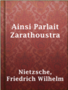 Imagen de portada para Ainsi Parlait Zarathoustra